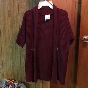 Maroon colored sweater vest